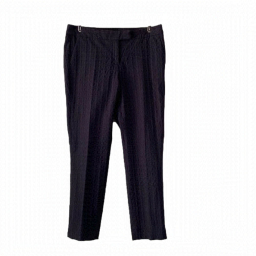 𝅺CYNTHIA Rowley navy stretch crop pants